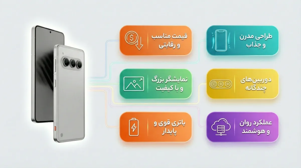امکانات ارائه‌شده در گوشی داریا