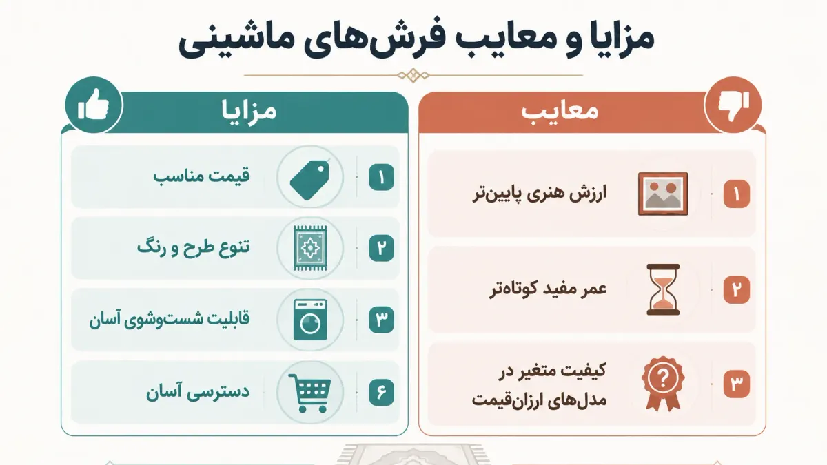 مزایا و معایب فرش ماشینی