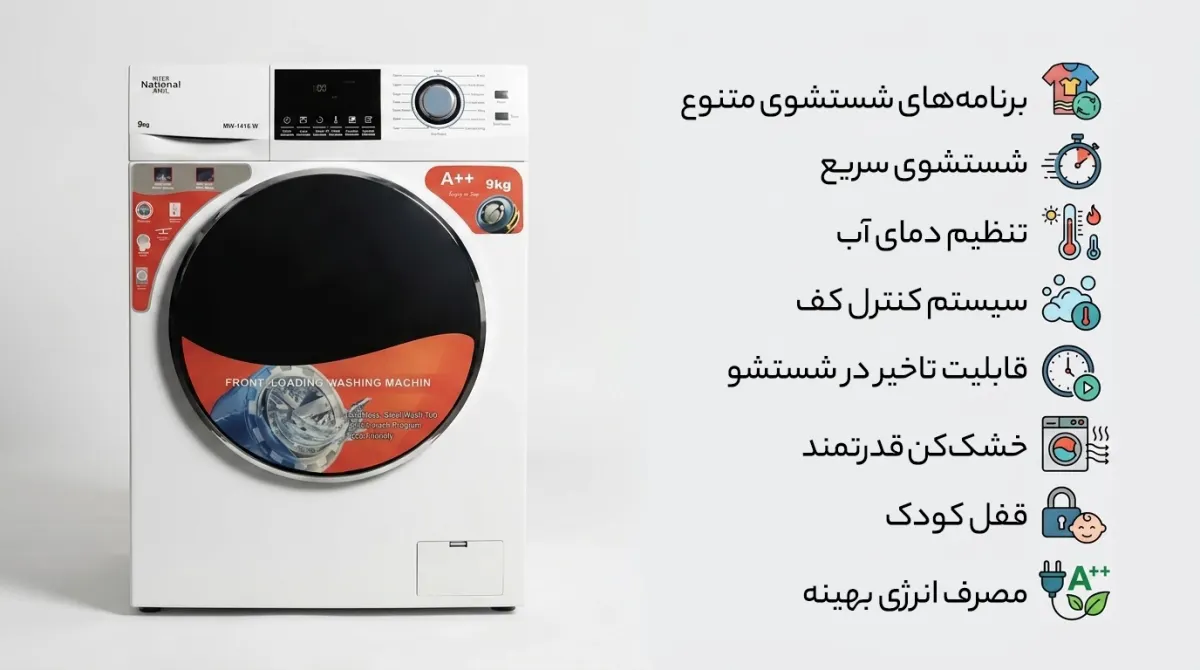نکات خرید ماشین لباسشویی ناسیونال