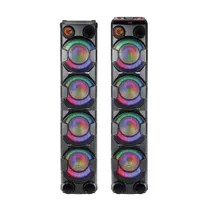 اسپیکر دوقلو بلوتوثی هوریون مدل HO-3410 دارای 4 ساب ووفر 10 اینچ، AUX، USB، رقص نور، همراه با میکروفون
