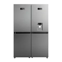 یخچال فریزر دو قلو رنزو ENR-594-ICE یخساز اتوماتیک آبریزدار استیل