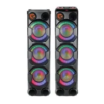 اسپیکر هوریون مدل HO-3308 دارای 3 ساب ووفر 8 اینچی، AUX، USB،  رقص نور، همراه با میکروفون