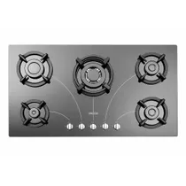 اجاق گاز رومیزی شیشه ای استیل البرز G-5958