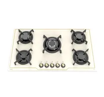 اجاق گاز رومیزی آلتون IG-521-c شیشه کرم کلاسیک ولوم طلایی ساباف