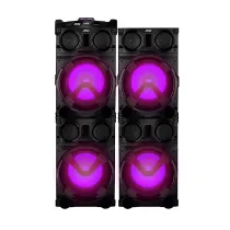 اسپیکر دوقلو بلوتوثی جاز مدل DJ-jzz1204 دارای 4 ساب ووفر 12 اینچ USB،AUX رقص نور میکروفون