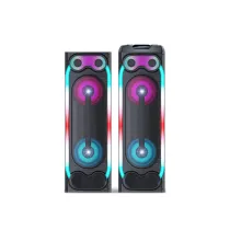 اسپيکر دوقلو بلوتوثی هوريون مدل 3090 D12 دارای 2 ساب ووفر 12 اینچ USB,AUX، رقص نور، میکروفون