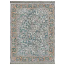 فرش ابریشم نما 1200 شانه فیروزه ای کد T1003