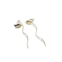 گوشواره طلا مینیمال پیچ گنجشک