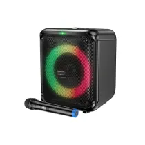 اسپیکر قابل حمل بلوتوثی بروفون مدل DR19 مدت زمان پخش 3 ساعت دارای USB ،AUX، میکروفون