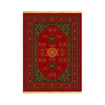 فرش 700 شانه آکریلیک کد 711 روناسی رنگ لاکی و سبز