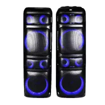 اسپیکر دوقلو بلوتوثی لومکس مدل Hugo دارای 4 ساب ووفر 15 اینچ، USB،AUX، رقص نور
