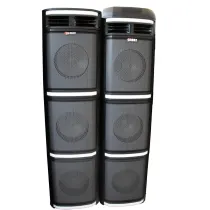 اسپیکر دوقلو بلوتوثی لومکس مدل VOLCANO دارای 6 ساب ووفر 10 اینچ، USB،AUX، رقص نور، میکروفن