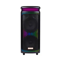 اسپیکر قابل حمل بلوتوثی مکسیدر مدل CN-8E45 دارای 2 ساب‌ووفر 8 اینچ USB،AUX رقص نور میکروفون