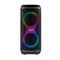 اسپیکر قابل حمل بلوتوثی مکسیدر مدل CN10E41 دارای 2 ساب ووفر 10 اینچ USB،AUX رقص نور میکروفون قابلیت اتصال دو دستگاه همزمان