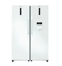 یخچال فریزر دوقلو سوزوکی مدل FOG330ICEDSIR-I/ROG373DSIR سفید یخساز اتوماتیک داخلی آبریز دار