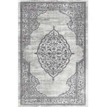 فرش مدرن هانوکس طرح کاساندان کد HAM.381.1 رنگ زمینه طوسی فاقد خواب