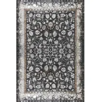 فرش مدرن هانوکس طرح کیهانه کد HAM.388.1 رنگ زمینه مشکی فاقد خواب