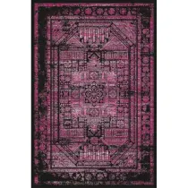 فرش مدرن هانوکس طرح گل دوران کد HAM.422.4 رنگ زمینه سرخ فاقد خواب