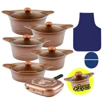 سرویس قابلمه 15 + 2 پارچه گرانیت ام جی اس طرح کره ای C