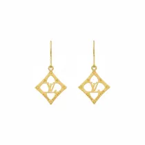 گوشواره طلا سری مینیمال طرح لوییز ویتون