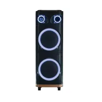 اسپیکر قابل حمل بلوتوثی میکرولب مدل BT 1004 دارای 2 ساب ووفر 10 اینچ USB,AUX رقص نور