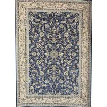 فرش 1200 شانه اکرلیک طرح آوا زمینه آبی