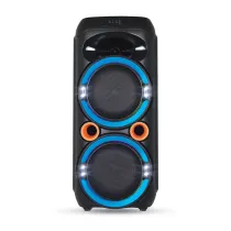 اسپیکر قابل حمل بلوتوثی میکرولب مدل TONB 83 دارای 2 ساب ووفر 8 اینچ USB,AUX رقص نور میکروفون