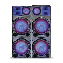 اسپیکر دوقلو بلوتوثی میکرولب مدل DJ-1201 دارای 4 ساب ووفر 12 اینچ USB,AUX رقص نور میکروفون