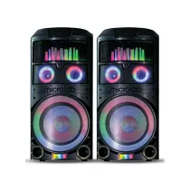 اسپیکر میکرولب KM‑S200 CHOROME  3D UFO LIGHT با آمپلی فایر