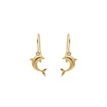 گوشواره طلا سری مینیمال طرح دلفین