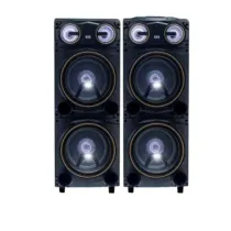 اسپیکر دوقلو بلوتوثی میکرولب مدل H-411 دارای 4 ساب ووفر 12 اینچ USB,AUX رقص نور میکروفون