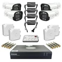 پکیج دوربین مداربسته 4 کانال 2 مگاپیکسل HD سیماران HD4CH2MP-212749