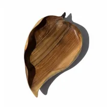 ظرف چوبی شیرینی خوری دست ساز کیو وود کد 3004 چوب گردو طبیعی