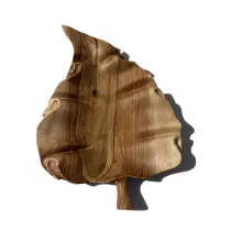 ظرف چوبی میوه خوری دست ساز کیو وود کد 3006 چوب گردو طبیعی