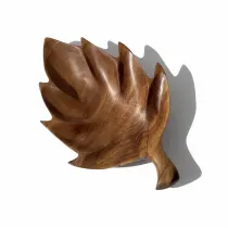 ظرف چوبی میوه خوری دست ساز کیو وود کد 3007 چوب نارون طبیعی