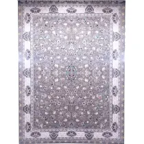 فرش 700 شانه تراکم 2550 نگین فیروزه مدل مدل آتوسا زمینه فیلی
