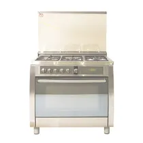 اجاق گاز مبله 5 شعله تاکنو گاز مدل PLATINUM L فردار جنس صفحه استیل لعابی