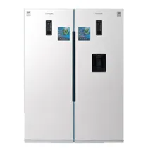 یخچال فریزر دوقلو تاکنوگلد مدل 602R-600F سفید یخساز اتوماتیک داخلی آبریز دار
