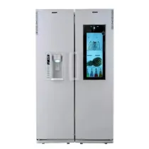 یخچال فریزر دوقلو دونار مدل D21-GLASS DOOR درب شیشه ای یخساز اتوماتیک آبریز اتوماتیک سفید