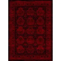 فرش ماشینی مدرن نارسیس طرح ترکمن کد 026 رنگ زمینه لاکی فاقد خواب