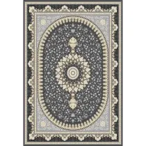 فرش ماشینی مدرن نارسیس طرح کلاسیک کد 9027 رنگ زمینه دودی فاقد خواب