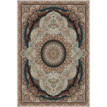 فرش ماشینی مدرن نارسیس طرح کلاسیک کد 9038 رنگ زمینه کرم فاقد خواب