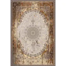 فرش ماشینی مدرن نارسیس طرح کلاسیک کد 9055 رنگ زمینه کرم فاقد خواب