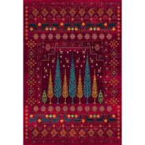 فرش ماشینی مدرن هانوکس طرح درخت بنفش لاکی کد L288