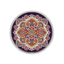 فرش ماشینی گرد هانوکس طرح تک پیک کد IFC.2829.08