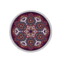 فرش ماشینی گرد هانوکس طرح انعکاس کد IFC.2830.00