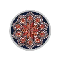 فرش ماشینی گرد هانوکس طرح طاووس کد IFC.2830.01
