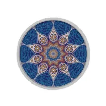 فرش ماشینی گرد هانوکس طرح آب و کویر کد IFC.2830.04
