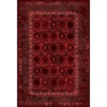 فرش ماشینی مدرن هانوکس طرح لویس قرمز کد L336