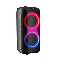 اسپیکر قابل حمل بلوتوثی بروفون مدل BS408 دارای 2 ساب‌ووفر ۸ اینچ، USB ،AUX ، میکروفون
